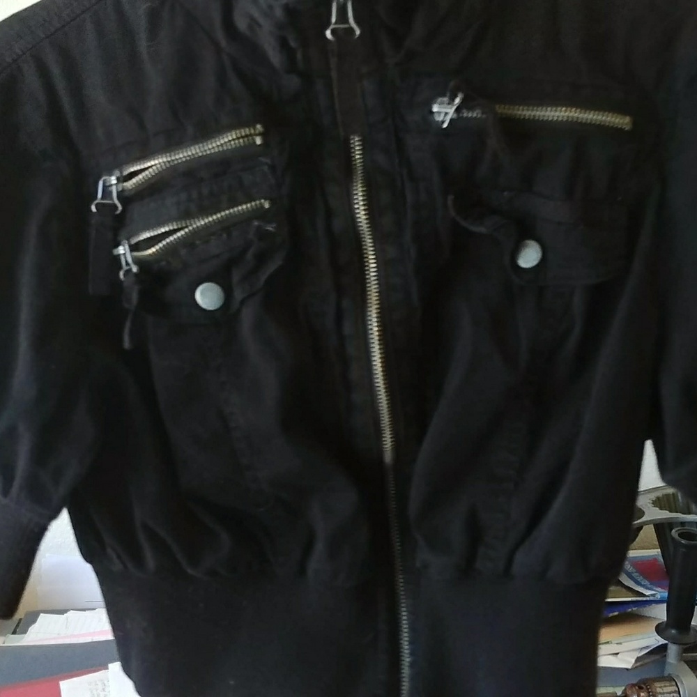 Black zip up jacket